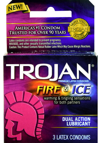 Trojan Fire & Ice Condoms - Box Of 3