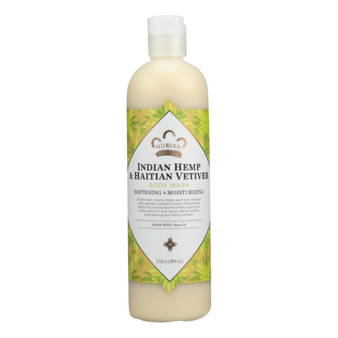 Nubian Heritage Body Wash Indian Hemp And Haitian Vetiver - 13 Fl Oz