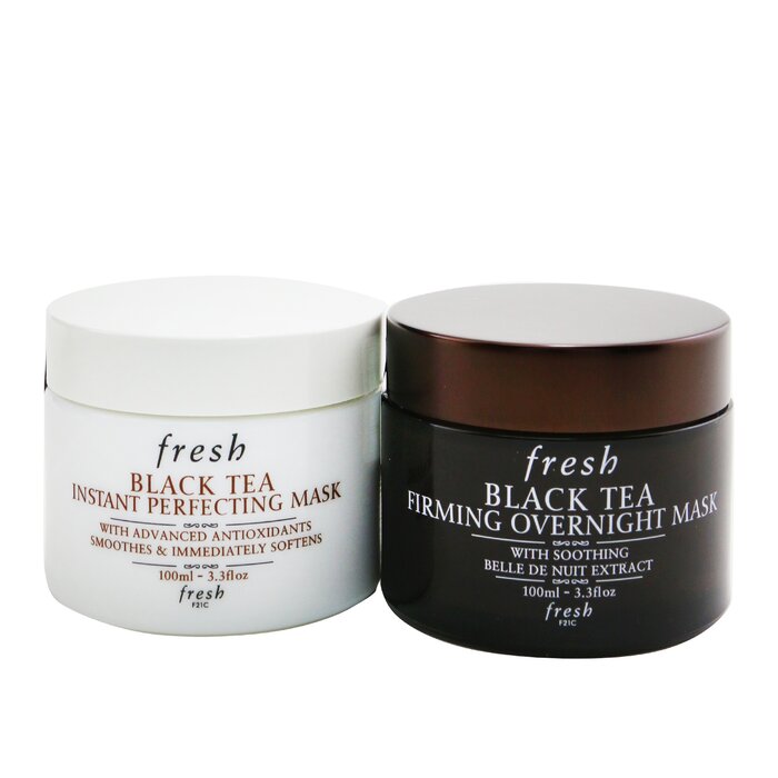 Black Tea Age-delay For Night &amp; Day Set: Black Tea Instant Perfecting Mask 100ml + Black Tea Firming Overnight Mask 100ml - 2x100ml/3.3oz