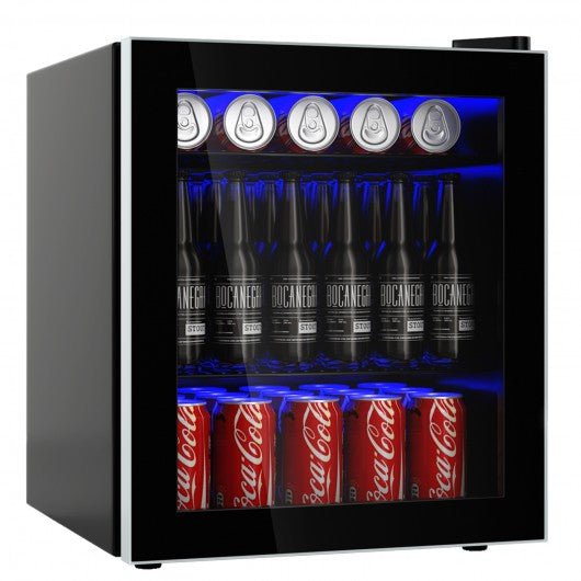 60 Can Beverage Mini  Refrigerator with Glass Door