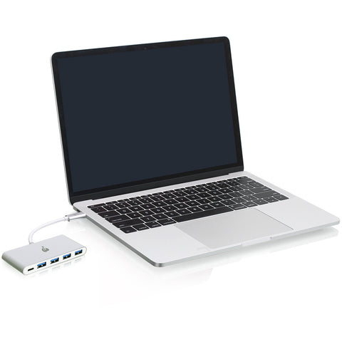 IOGEAR USB-C to 4 Port USB-A Hub with Power Delivery Pass-Through