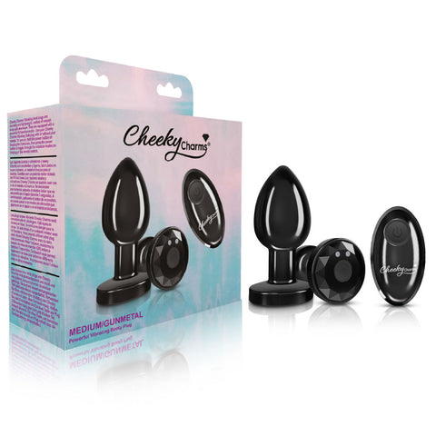 Cheeky Charms - Rechargeable Vibrating Metal Butt Plug With Remote Control