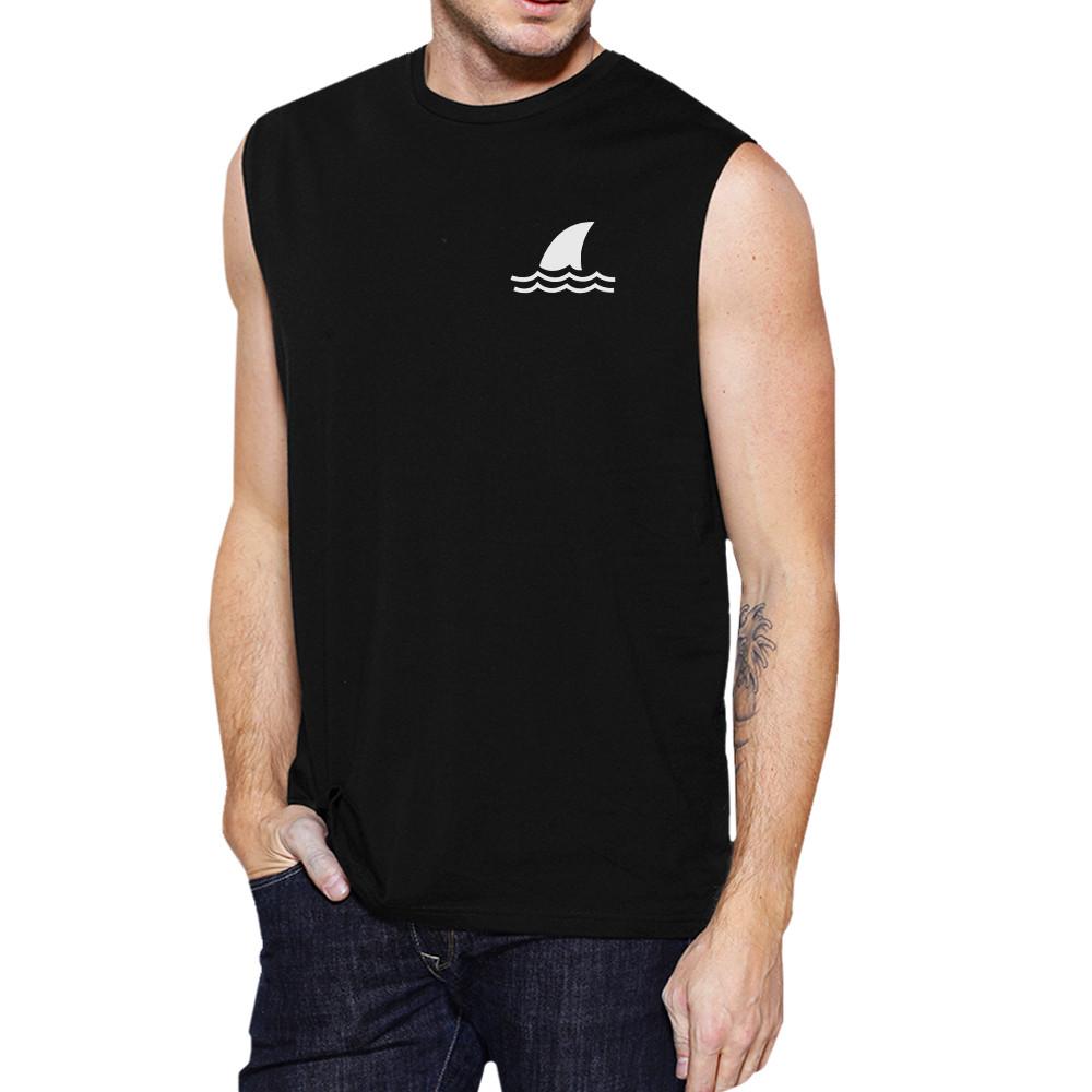 Mini Shark Black Mens Lightweight Summer Muscle Top Cool Summer Tee