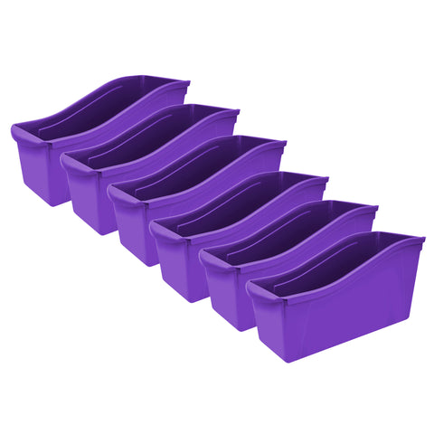 Large Book Bin, Purple, Pack of 6