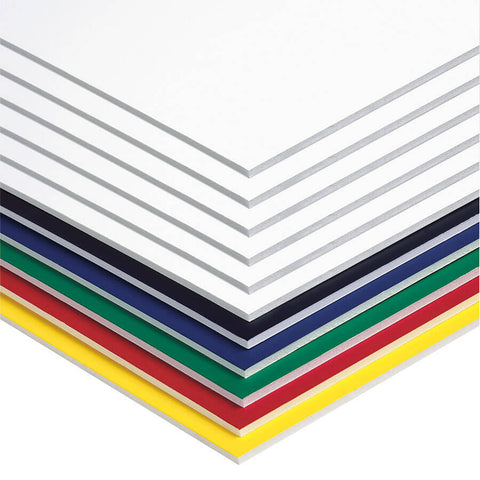 Foam Board, 6 Assorted Colors, 20" x 30", 10 Sheets