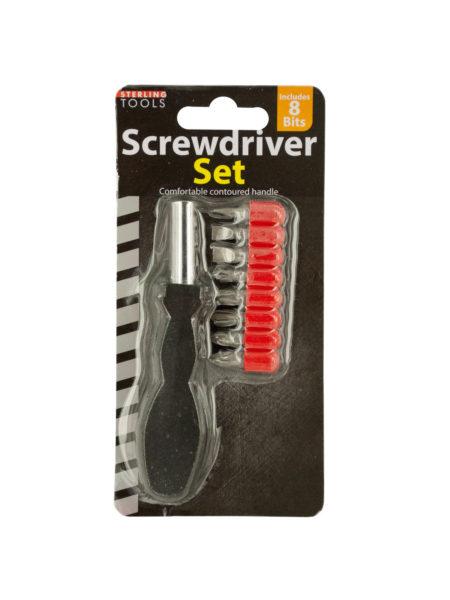 Screwdriver Set with 8 Bits (Available in a pack of 24)