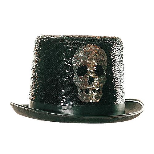 Reversible Silver Sequin Skull