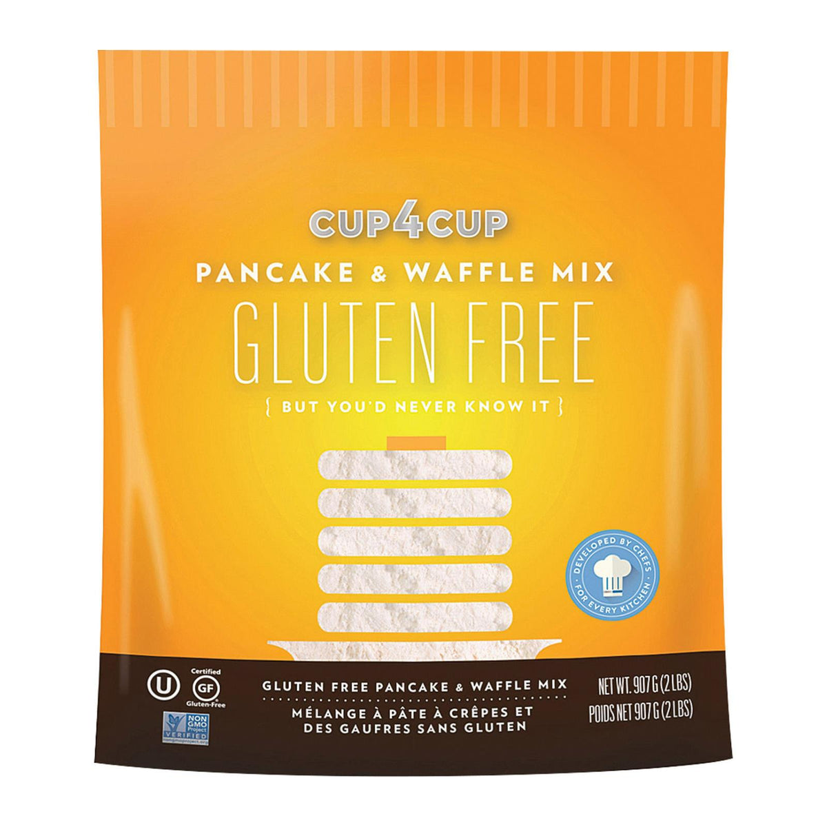 Cup 4 Cup - Gluten Free Baking Mix - Pancake & Waffle - Case Of 6 - 2 Lb.