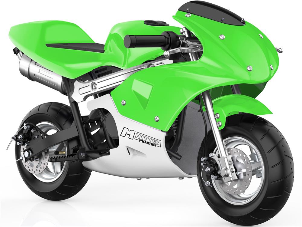 Mototec Phantom Gas Pocket Bike 49cc 2-stroke Green