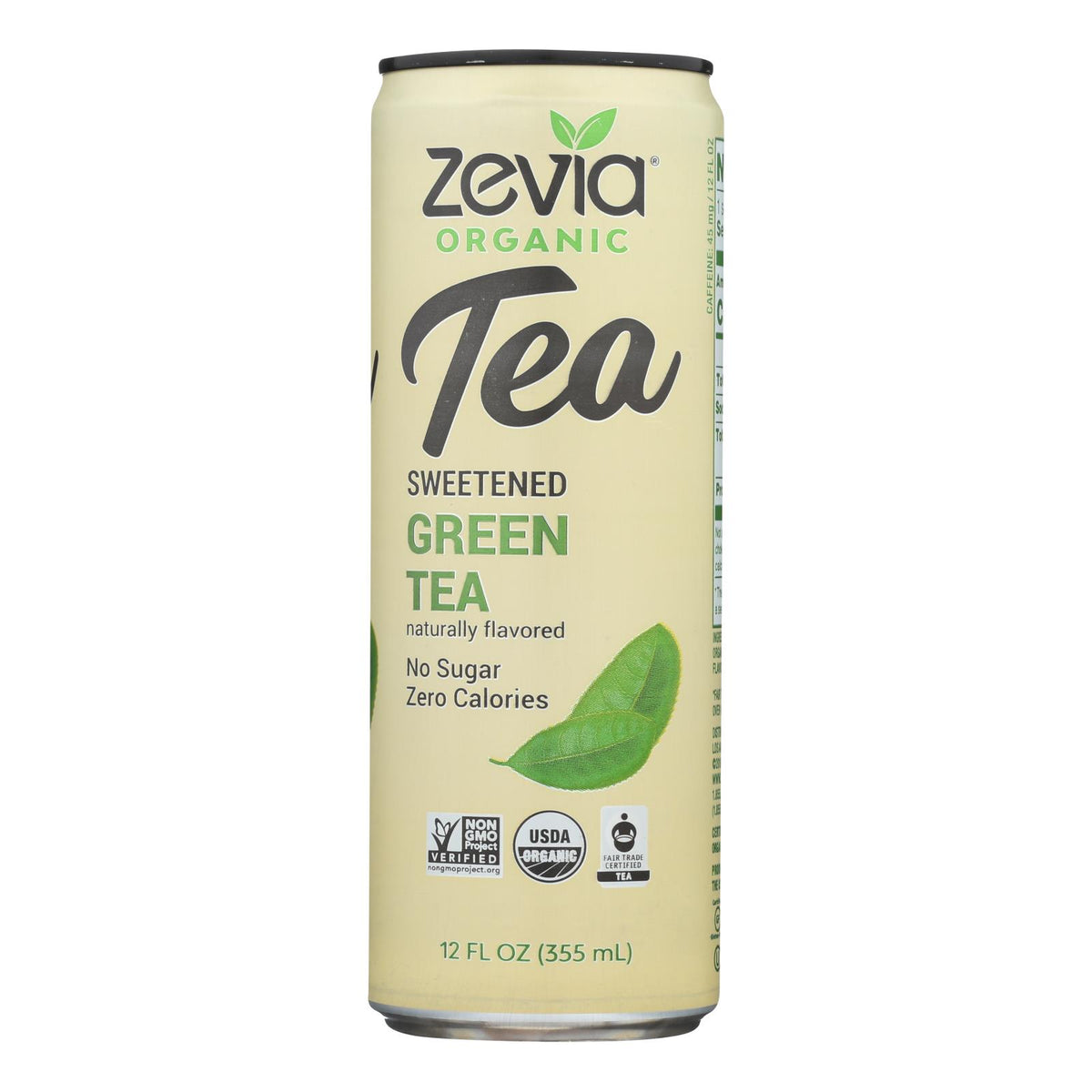 Zevia Sweetened Green Tea - Case Of 12 - 12 Fz