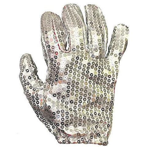 Glove White Sequin