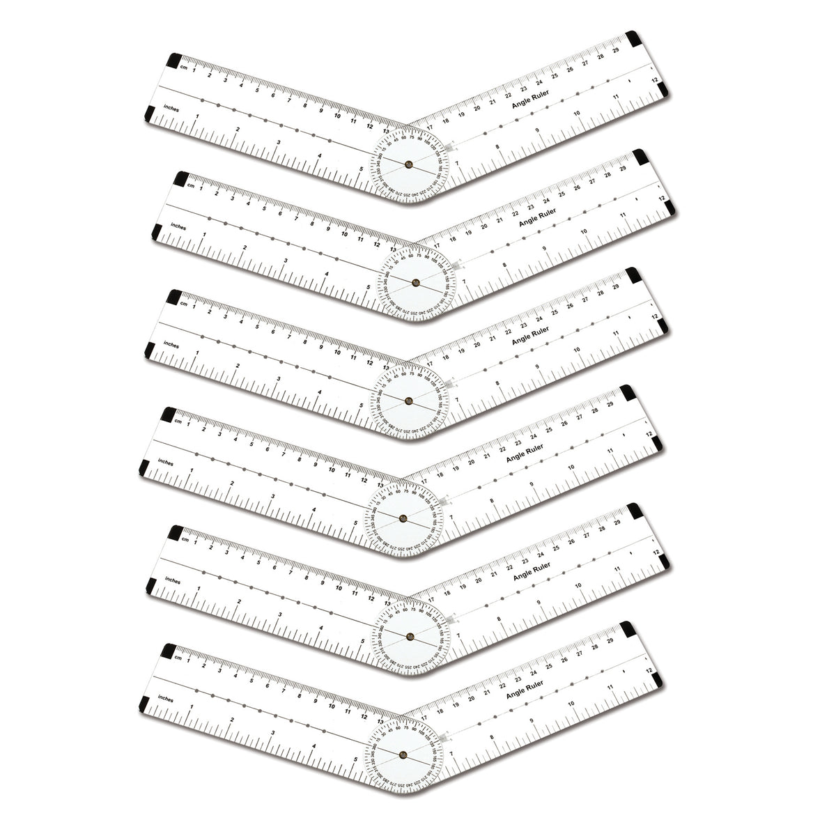 Angle Measurement Ruler, Pack of 6