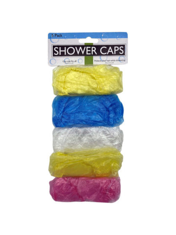 5 Piece Shower and Hair Care Caps Set (Available in a pack of 12)