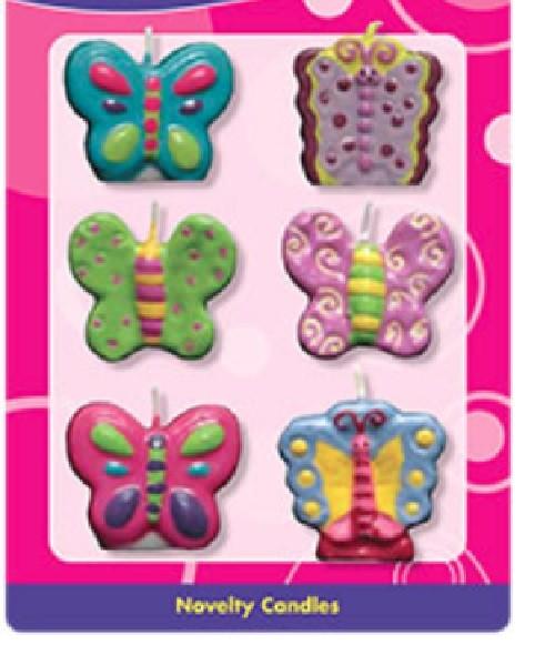 Butterfly Assortment Candles Set, 1.5", 1 pack