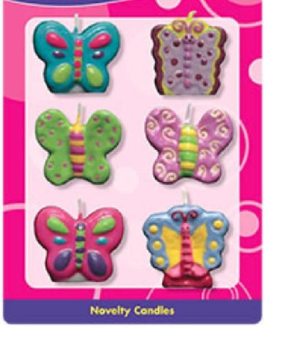 Butterfly Assortment Candles Set, 1.5", 1 pack