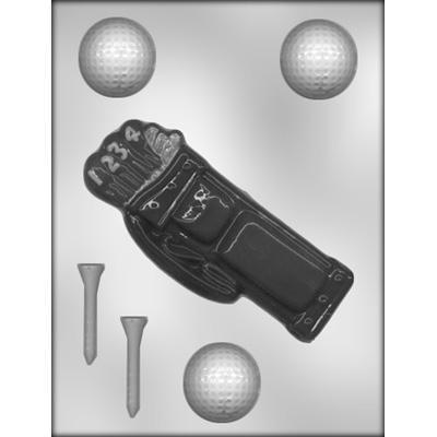 Golf Bag and Ball with Tees Chocolate Mold