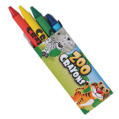 Zoo Animal Crayons, Set of 4 Colors 12 ct