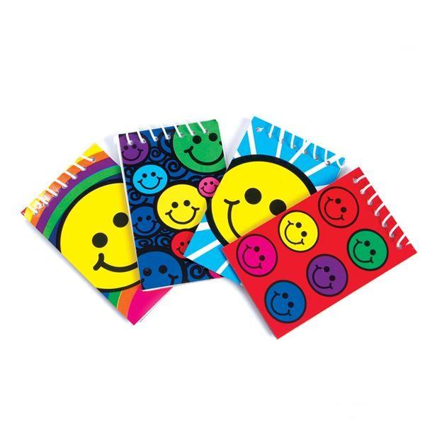 Smiley Face Mini Spiral Notebooks 24 ct