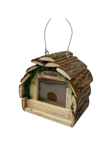 6&quot; x 9&quot; Log Cabin Bird Feeder with Plastic Window (Available in a pack of 2)