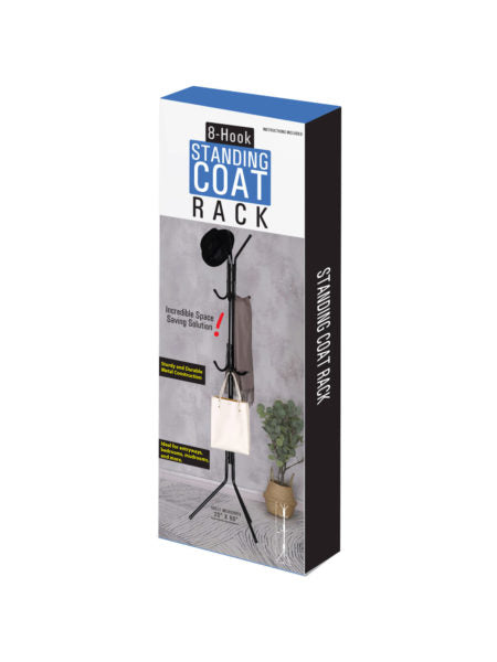 8-Hook Standing Coat Rack Organizer (Available in a pack of 1)