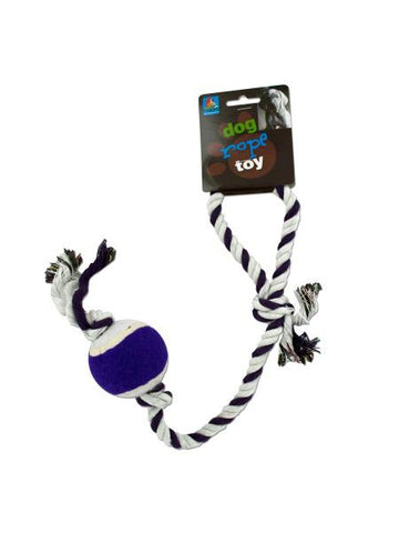 Dog Rope Tennis Ball Toy (Available in a pack of 24)