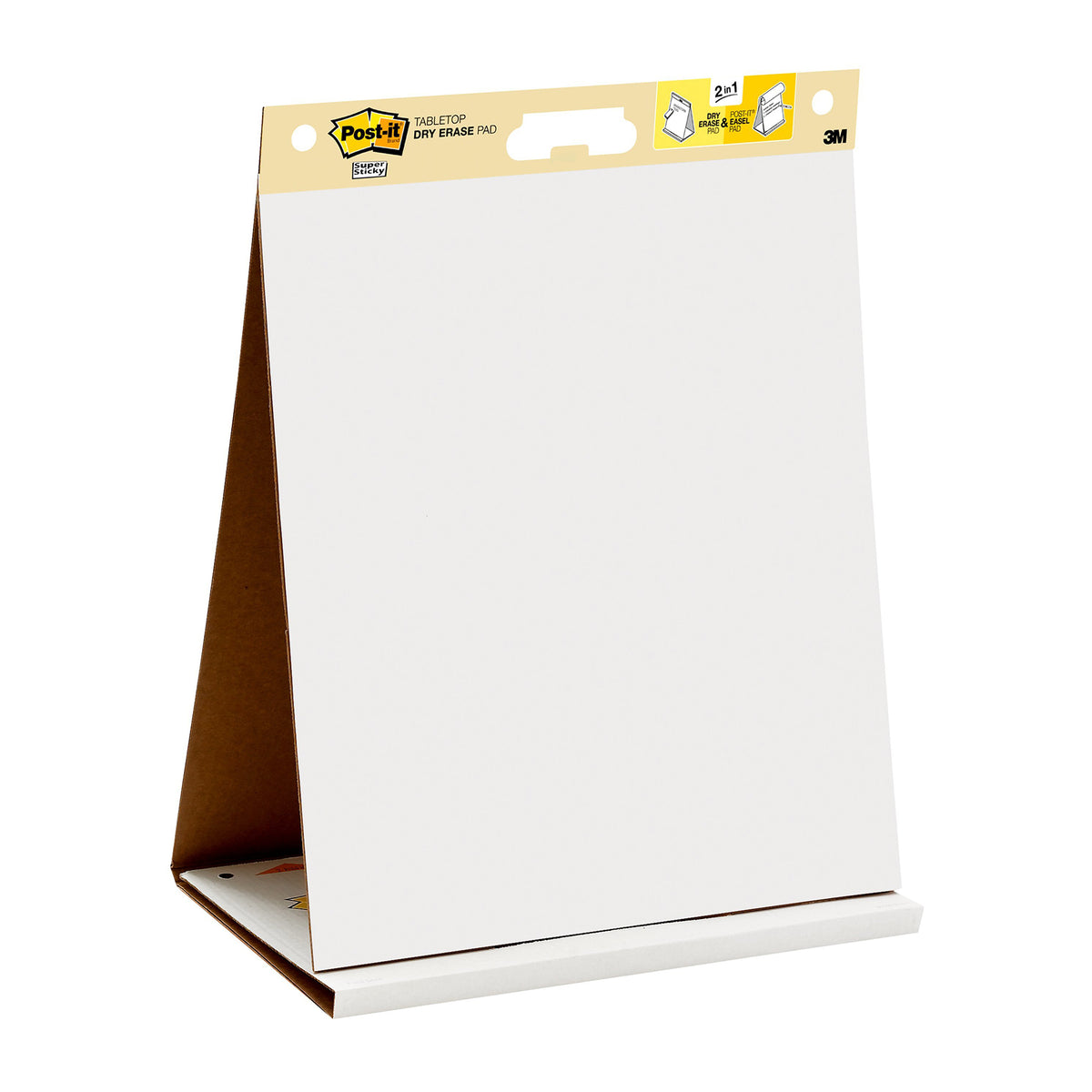 Super Sticky Tabletop Easel Pad with Dry Erase Surface, 20 Sheets, 20" x 23", White