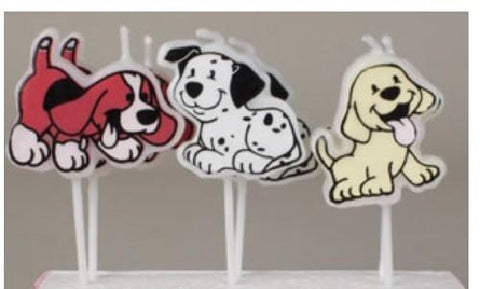 Puppy Dog Cake Candles, 3-1/4"