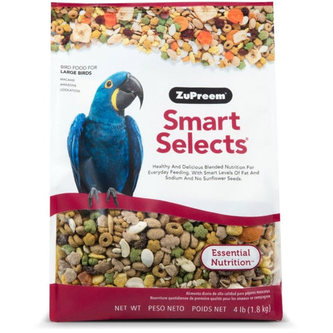 Zupreem Smart Selects Bird Food For Large Birds - 4 Lbs