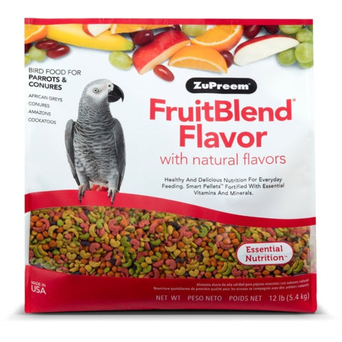 Zupreem Fruitblend Flavor Bird Food For Parrots & Conures - 12 Lbs