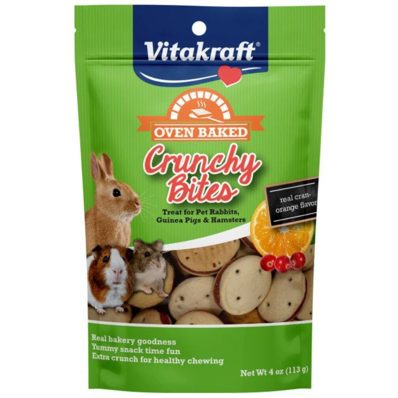 Vitakraft Oven Baked Crunchy Bites Small Pet Treats - Real Cran-orange Flavor - 4 Oz