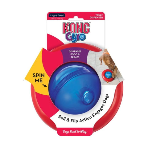 Kong Gyro Dog Toy - Large - 6.8" Diameter - (assorted Colors)