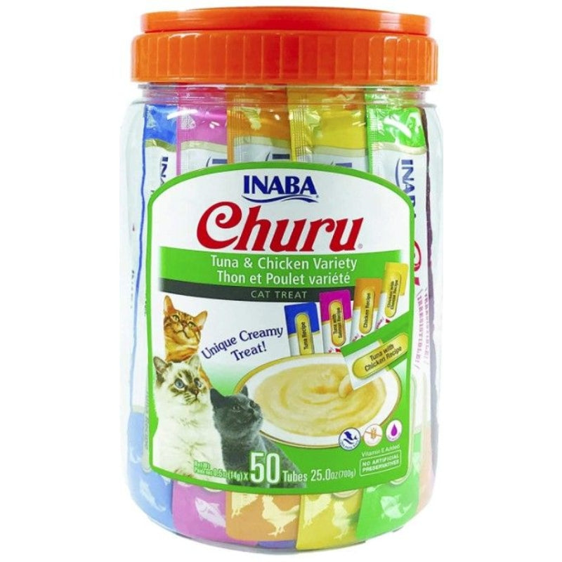 Inaba Churu Tuna And Chicken Variety Creamy Cat Treat - 50 Count