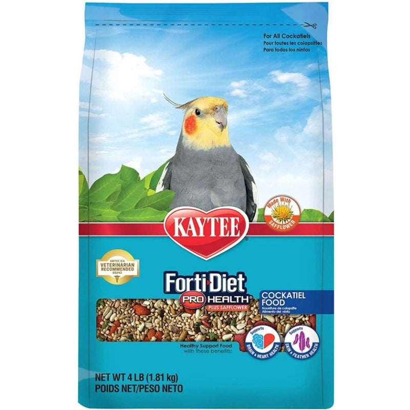 Kaytee Forti-diet Pro Health Cockatiel Food With Safflower - 4 Lbs