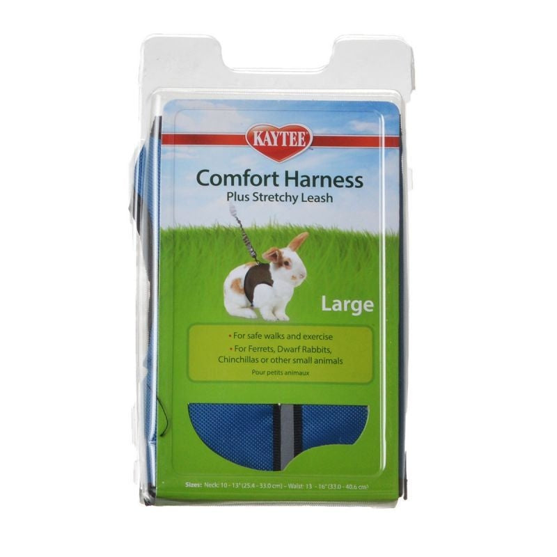 Kaytee Comfort Harness With Safety Leash - Large (10"-13" Neck & 13"-16" Waist)