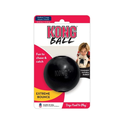 Kong Extreme Ball - Black - Medium/large - Solid Ball (dogs 35-85 Lbs - 3" Diameter)