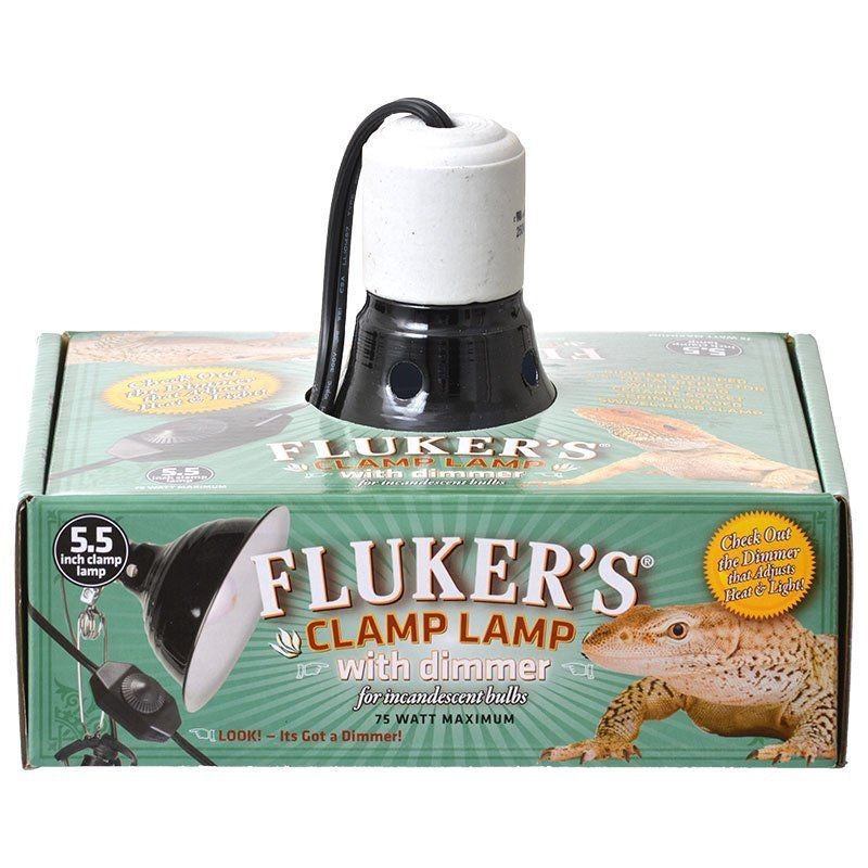 Flukers Clamp Lamp With Dimmer - 75 Watt (5.5" Diameter)