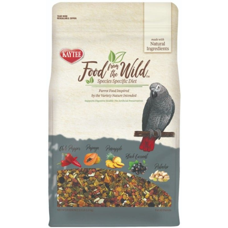 Kaytee Food From The Wild Parrot Food For Digestive Health  - 2.5 Lbs