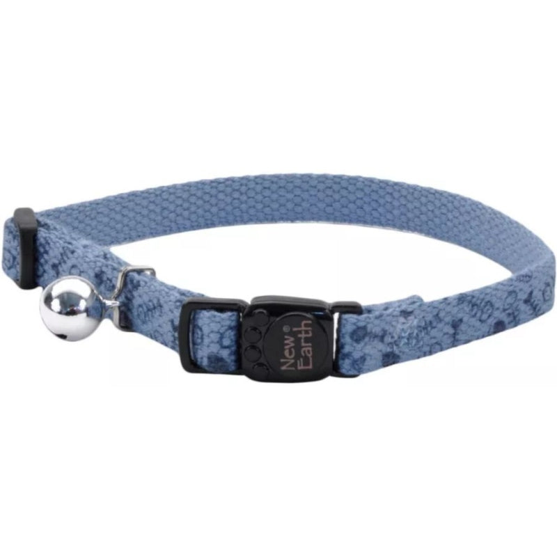 Coastal Pet New Earth Soy Printed Breakaway Cat Collar Fish Pattern - 8-12in.l X 3/8in.w