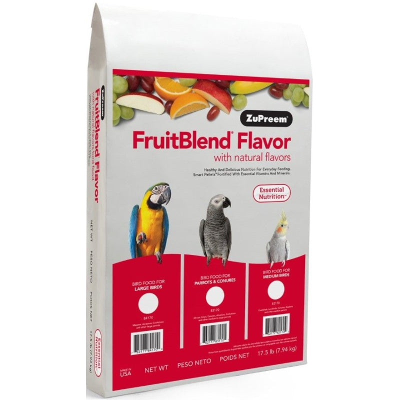 Zupreem Fruitblend Flavor Bird Food For Medium Birds - 17.5 Lbs