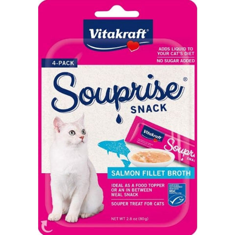 Vitakraft Salmon Souprise Lickable Cat Snack - 4 Count