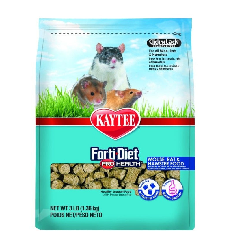 Kaytee Forti-diet Pro Health Mouse, Rat & Hamster Food - 3 Lbs