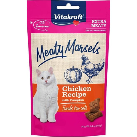 Vitakraft Meaty Morsels Chicken & Pumkin Cat Treat - 1.4 Oz