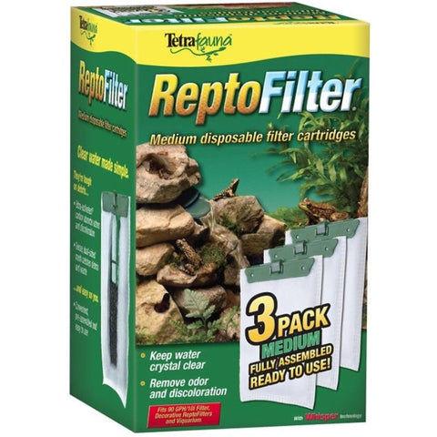 Tetrafauna Reptofilter Disposable Filter Cartridges - Medium - 90 Gph (3 Pack)