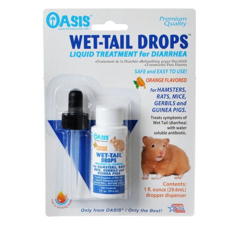 Oasis Small Animal Wet Tail Drops - Diarrhea Treatment - 1 Oz