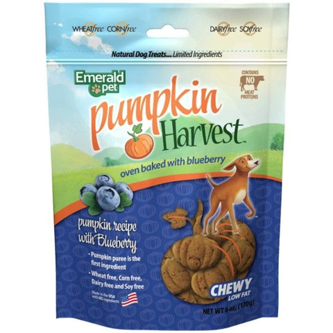 Emerald Pet Pumpkin Harvest Oven Baked Dog Treats With Blueberry - 6 Oz