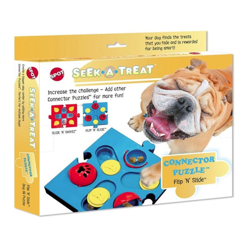 Spot Seek-a-treat Flip 'n Slide Connector Puzzle Interactive Dog Treat And Toy Puzzle - 1 Count