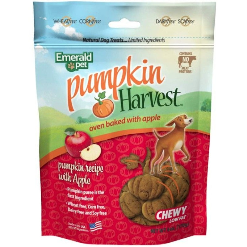 Emerald Pet Pumpkin Harvest Oven Baked Dog Treats With Apple - 6 Oz