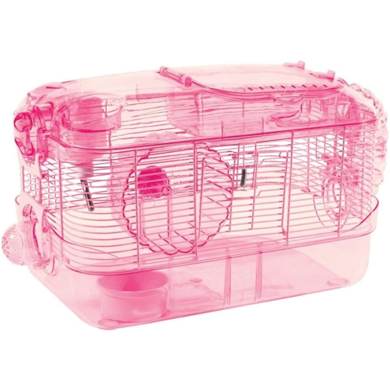 Kaytee Crittertrail One Level Habitat - Pink - 16"l X 10.5"w X 11"h