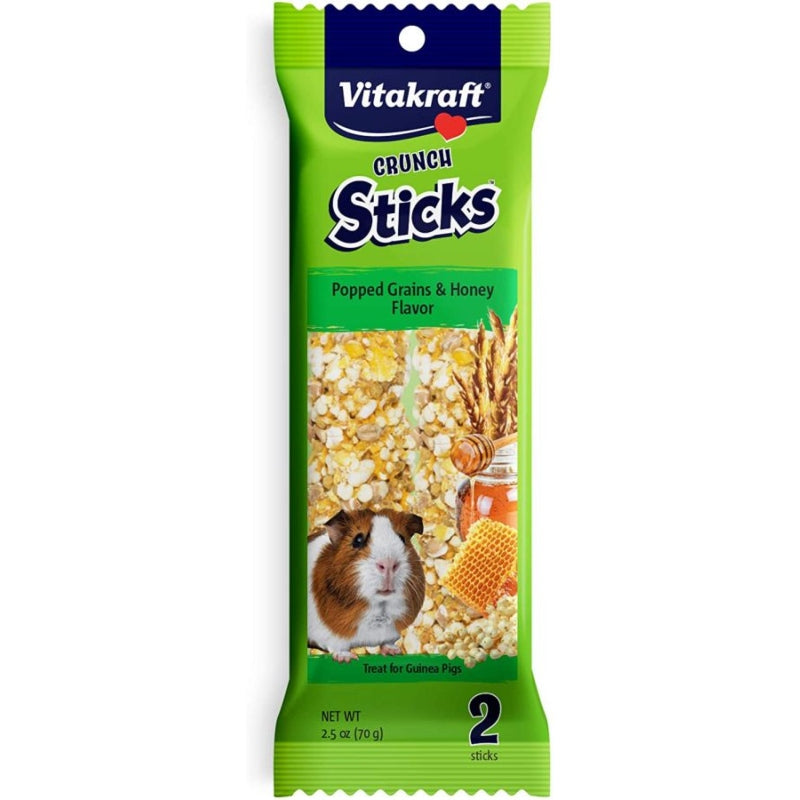 Vitakraft Guinea Pig Crunch Sticks With Popped Grains & Honey - 2 Pack - (2.5 Oz)