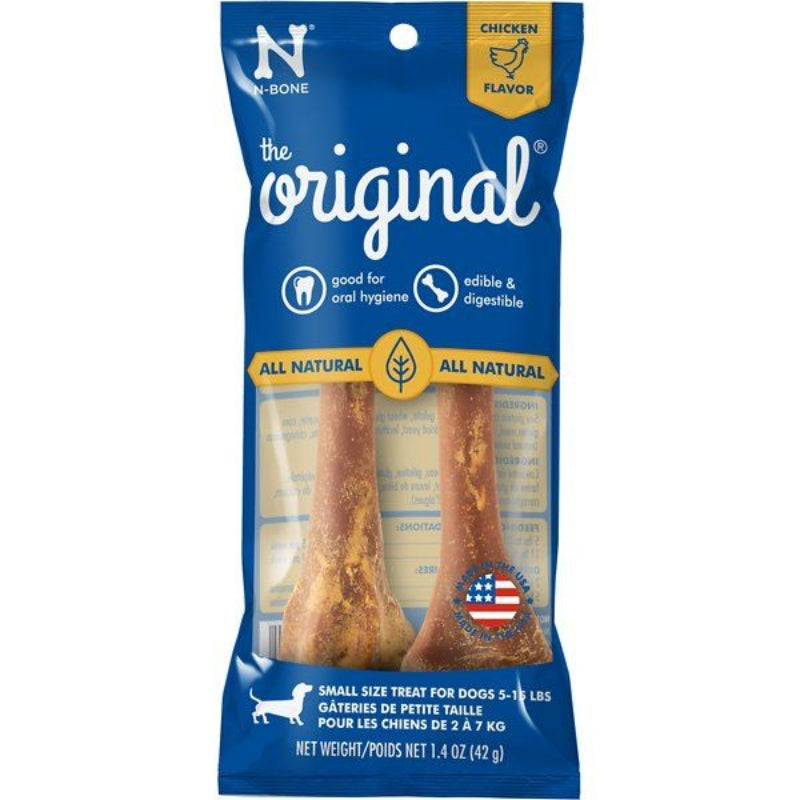 N-bone The Original Chew Bone - Chicken Flavor - Small - Dogs 5-15 Lbs (2 Pack)